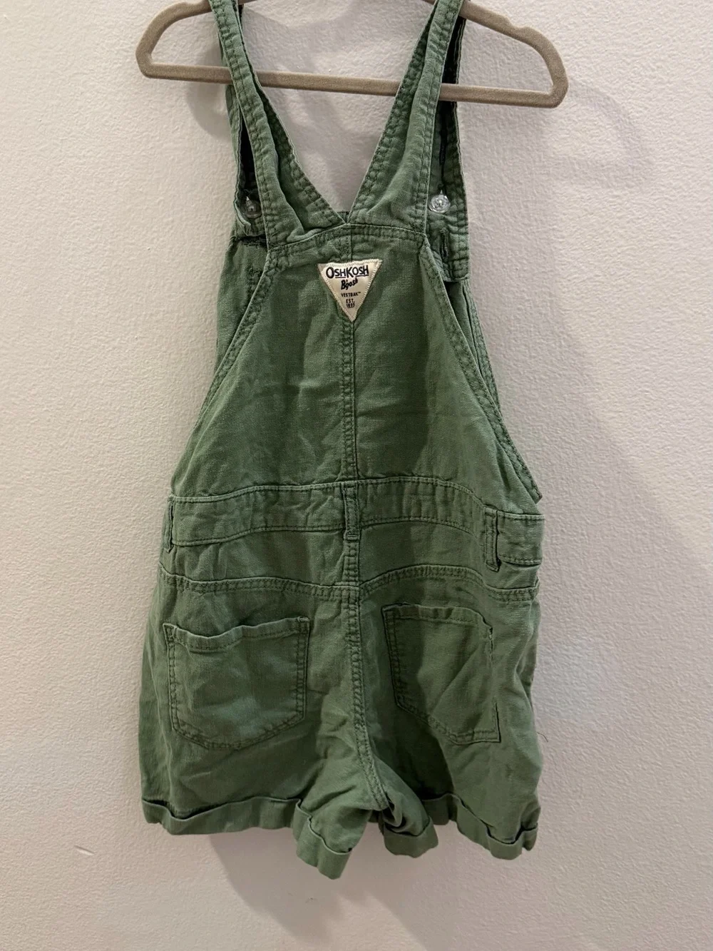 OshKosh B'gosh Olive Green Shortie Overalls